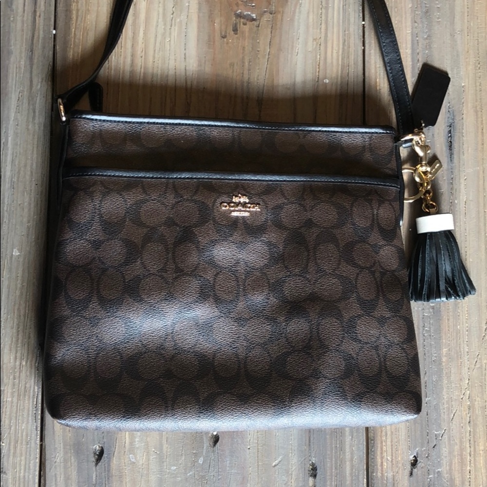 Coach Signature File Crossbody Bag